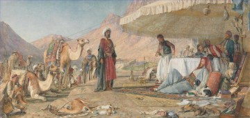  berg - A Frank Encampment in der Wüste von Sinai John Frederick Lewis Araber